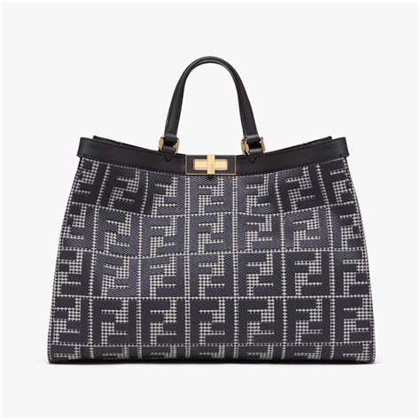 fendi wool shopper tote